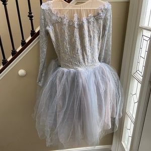 Large Adult Silver Ballet Costume